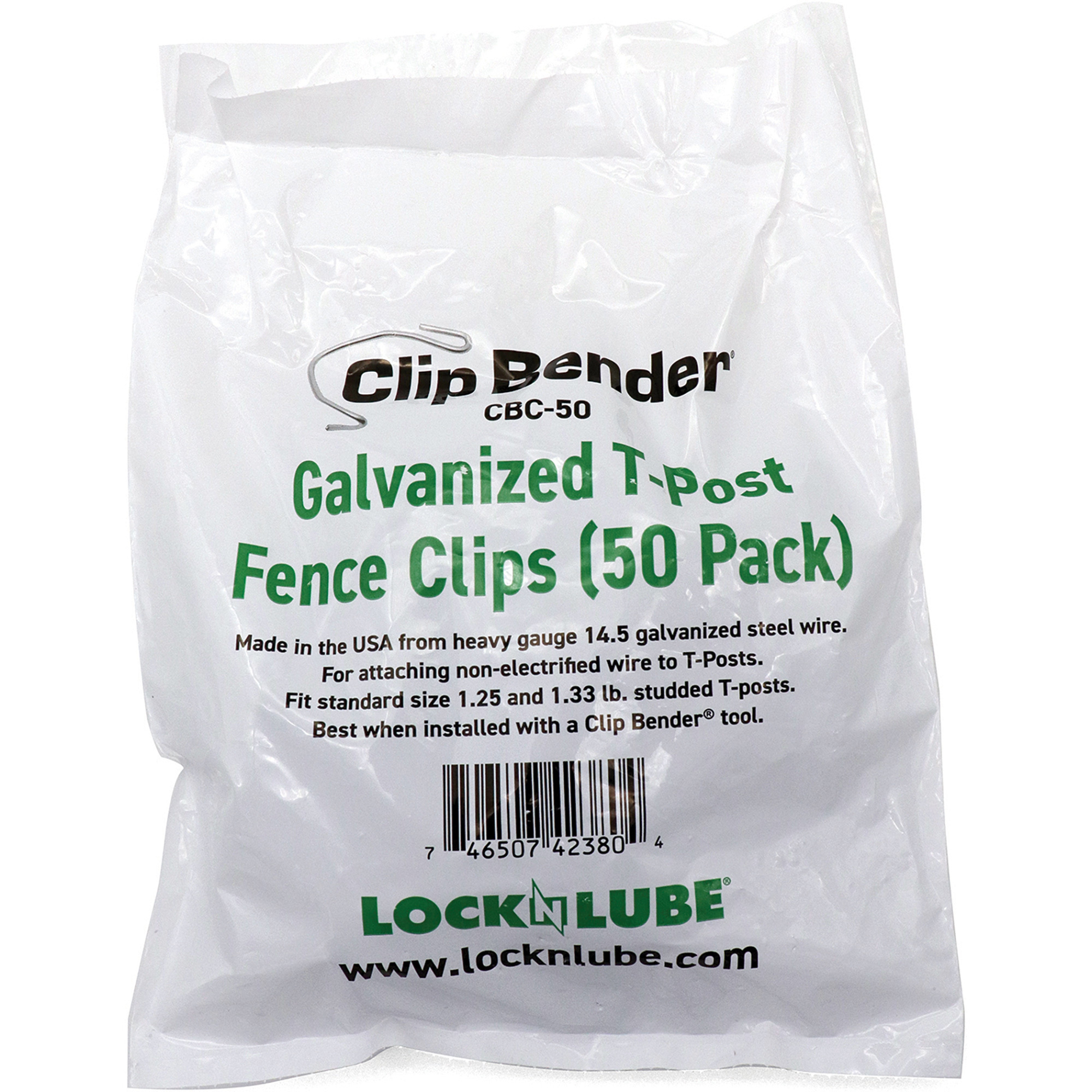 Clip Bender T-Post Fence Clips, Bag of 50 - Model CBC-50